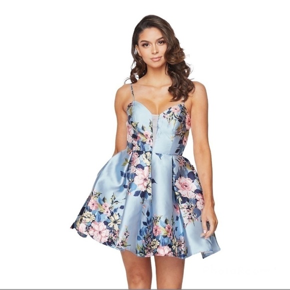 Teeze Me Orange Sundress with Spaghetti Straps for Wedding Guest - Picture 1 of 11